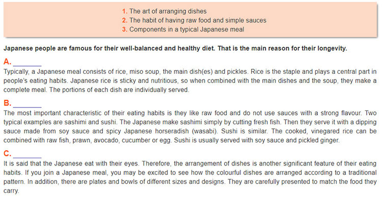 tieng-anh-lop-9-moi.unit-7.Skills-1.2. Now read an article about Japanese eating habits. Match the headings (1-3) with the paragraphs (A-C)