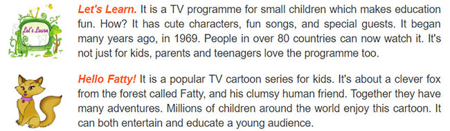 tieng-anh-lop-6-moi.Unit-7.Communication.3. a. Read about two famous TV programmes for children