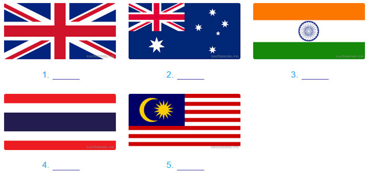 tieng-anh-lop-7-moi.Unit-7.Communication.1. Look at the flags of some countries. Give the names of these countries